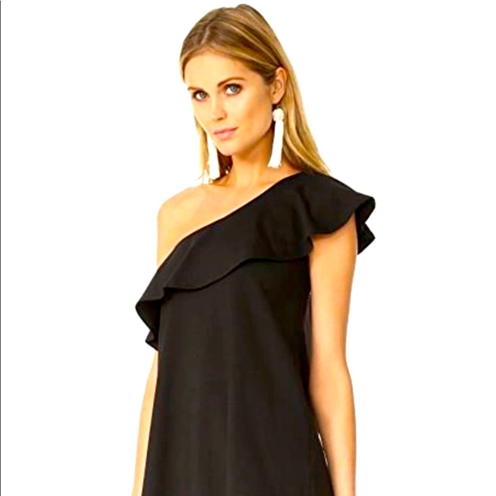 Susana Monaco one shoulder ruffle top